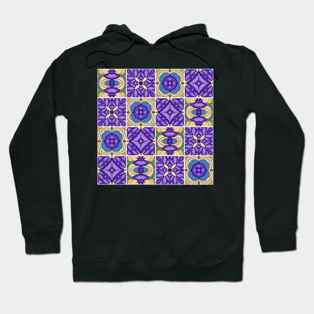 Patchwork Quilt Pattern with Ornate Motifs Hoodie by lissantee